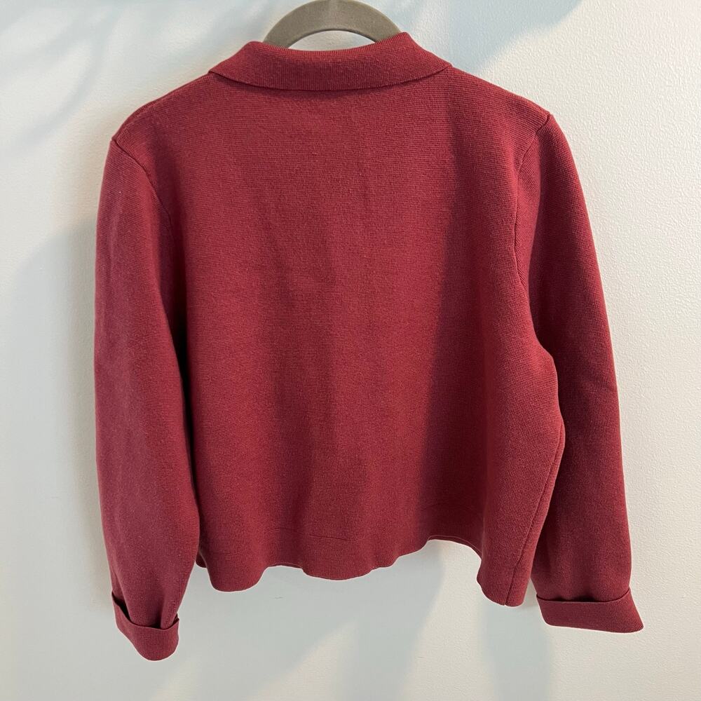 Sézane Betty 100% Wool Cardigan Sweater in Rosewood Size L - Picture 5 of 9